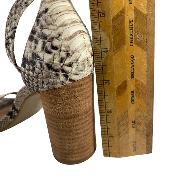 Women's STEVE MADDEN Size 6 Sara Faux Snakeskin Ankle Strap High Heel Sandals - Picture 10 of 13